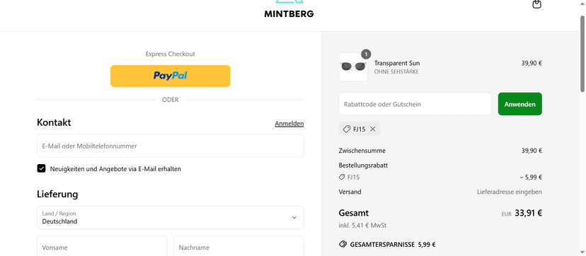 15% Off on Blue Light Glasses at Mintberg - Use Coupon and Save Big